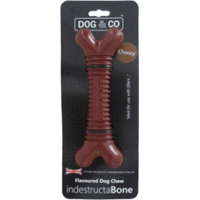 Dog & Co Dental Chew Large Bone Chocolate 6.5 Inch Hem & Boo